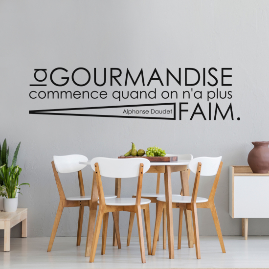 Sticker Mural - Citation La Gourmandise…