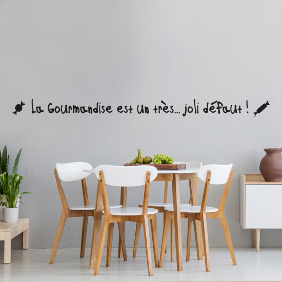 Sticker Mural - Citation La Gourmandise…