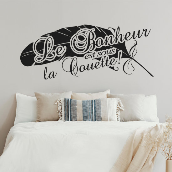 Sticker Mural - Citation Le Bonheur ...