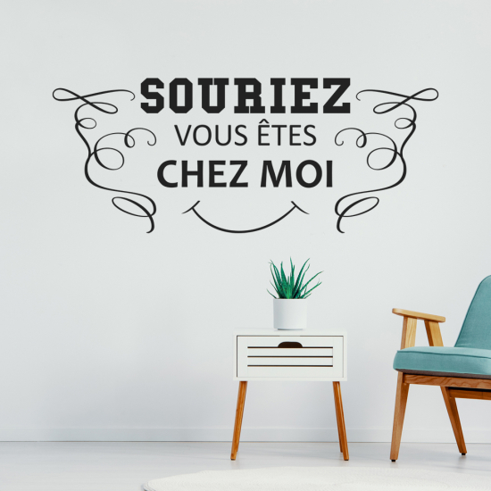 Sticker Mural - Citation Souriez...