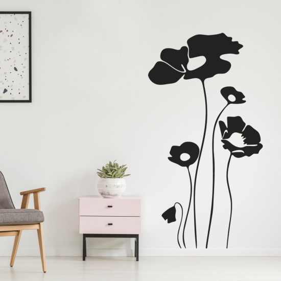 Sticker Mural - Coquelicots