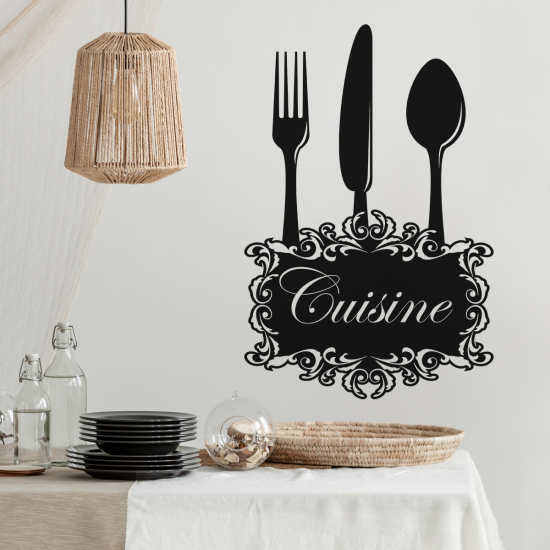 Sticker Mural - Cuisine Couverts