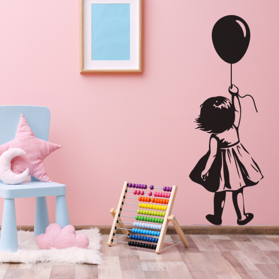 Sticker Mural - Fille Ballon