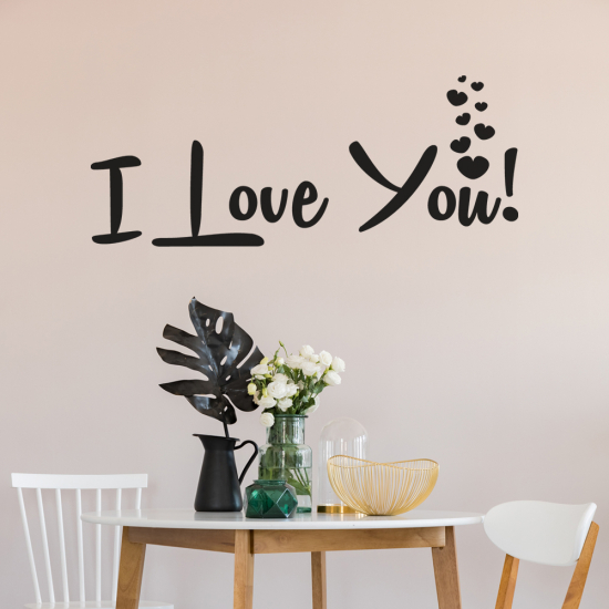 Sticker Mural - I love You!