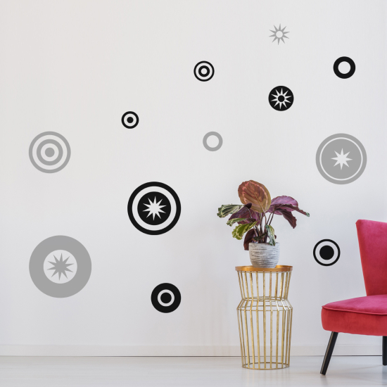 Sticker Mural - Kit 12 Cercles