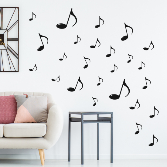 Sticker Mural - Kit 25 Notes de musique