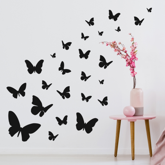 Sticker Mural - Kit 25 Papillons