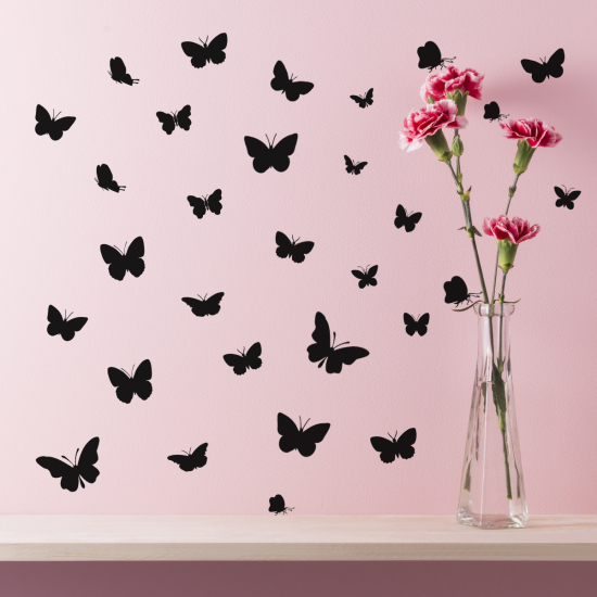 Sticker Mural - Kit 30 Papillons