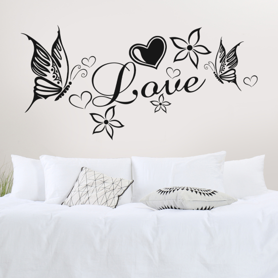 Sticker Mural - Love Papillons