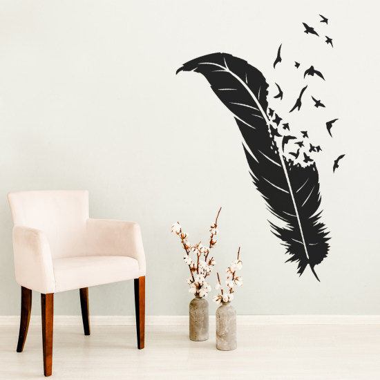 Sticker Mural - Plume Oiseaux