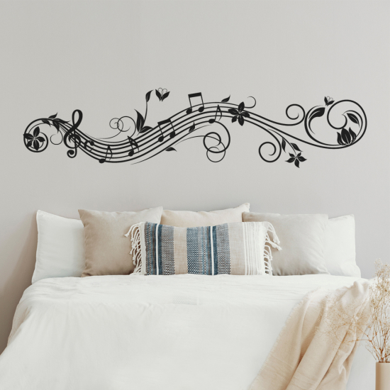 Sticker Mural - Portée musicale