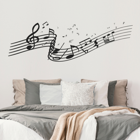 Sticker Mural - Portée musicale