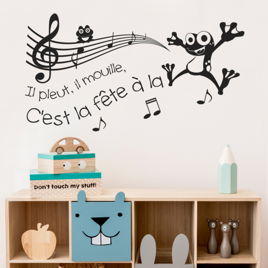 Sticker Mural - Portée musicale