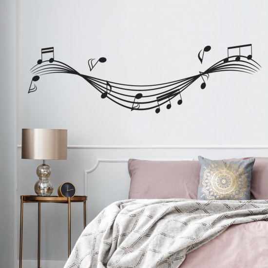 Sticker Mural - Portée musicale