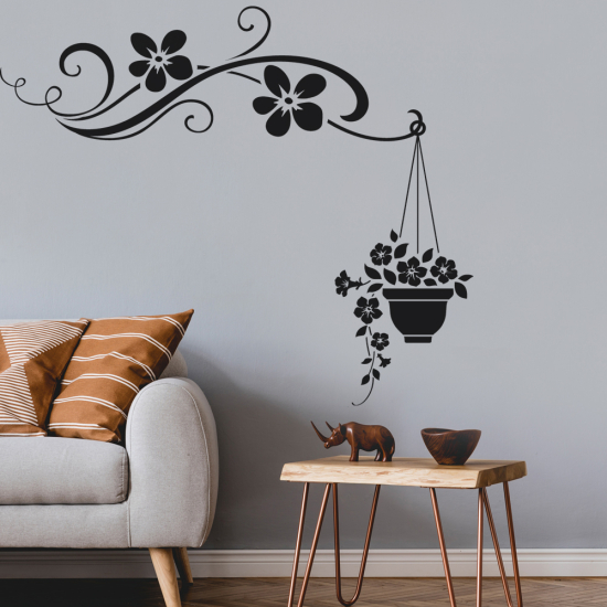 Sticker Mural - Pot de fleurs