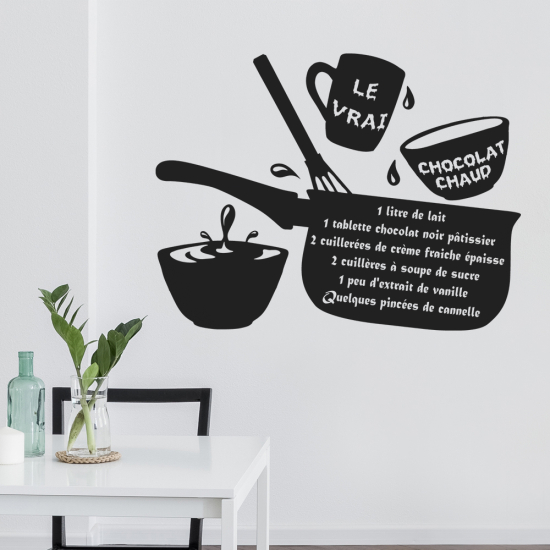 Sticker Mural - Recette Chocolat chaud