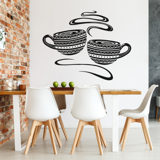 Sticker Mural - Tasses à café