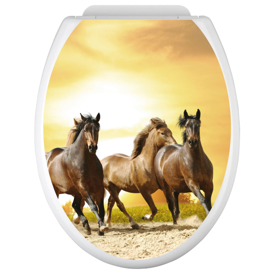 Stickers Abattant WC - Chevaux