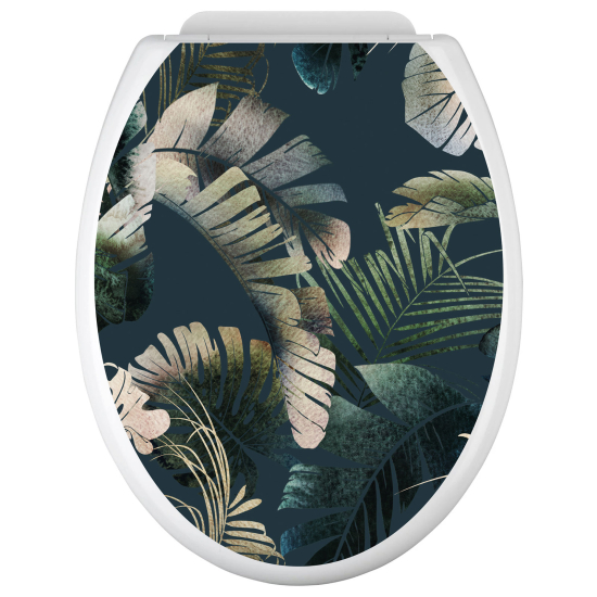 Stickers Abattant WC - Feuilles tropicales