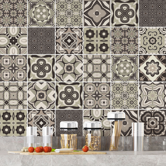 Stickers carrelage - Motif carreaux de ciment