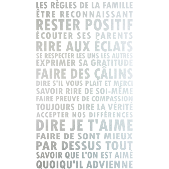 Stickers Dépoli - Citation Règles de la famille