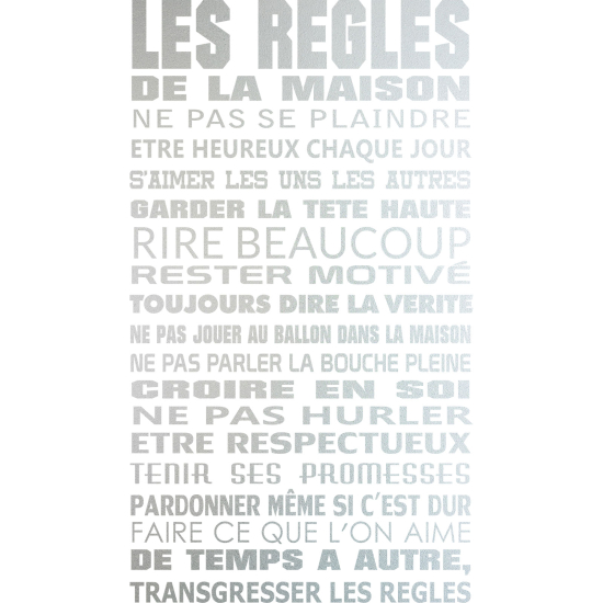 Stickers Dépoli - Citation Règles de la maison