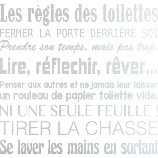 Stickers Dépoli - Citation Règles des toilettes