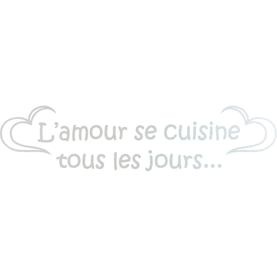 Stickers Dépoli - L'amour se cuisine tous les jours