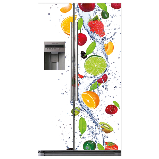 Stickers Frigo Américain - Fruits