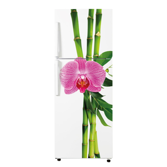 Stickers Frigo - Bambou orchidée