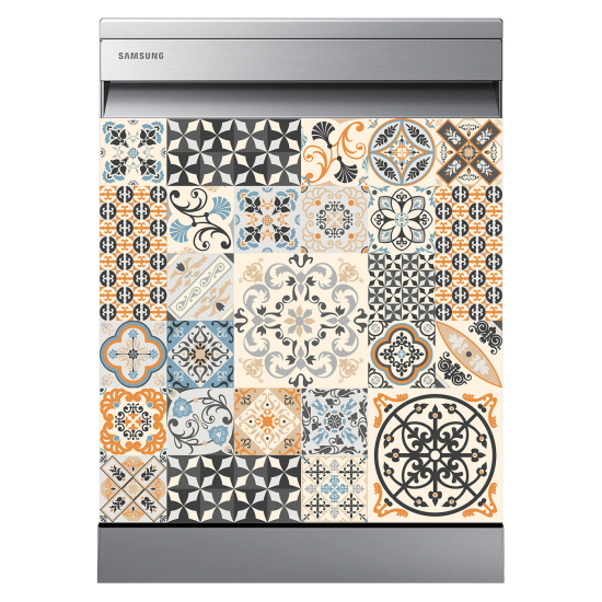 Stickers Lave vaisselle - Carreaux de ciment