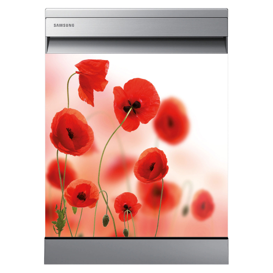 Stickers Lave vaisselle - Coquelicots