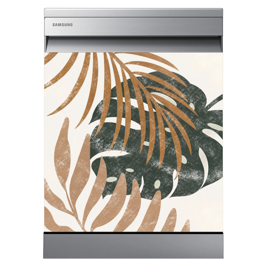 Stickers Lave vaisselle - Feuilles tropicales