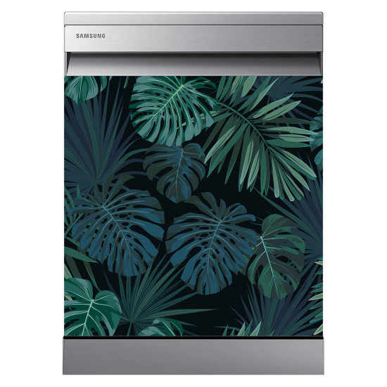 Stickers Lave vaisselle - Feuilles tropicales