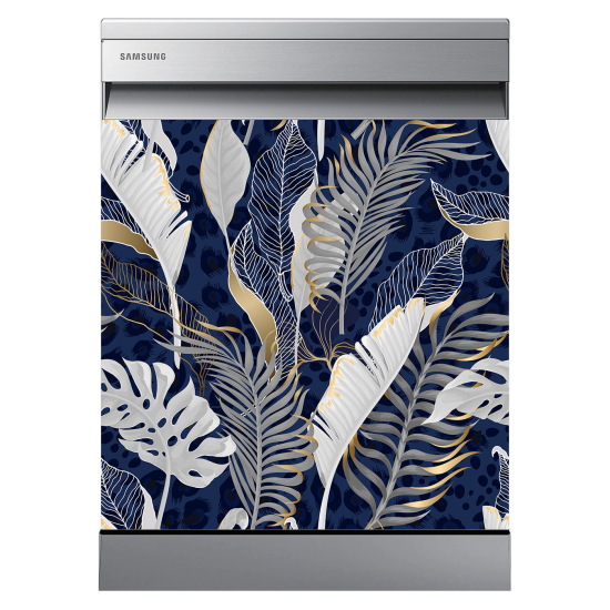 Stickers Lave vaisselle - Feuilles tropicales