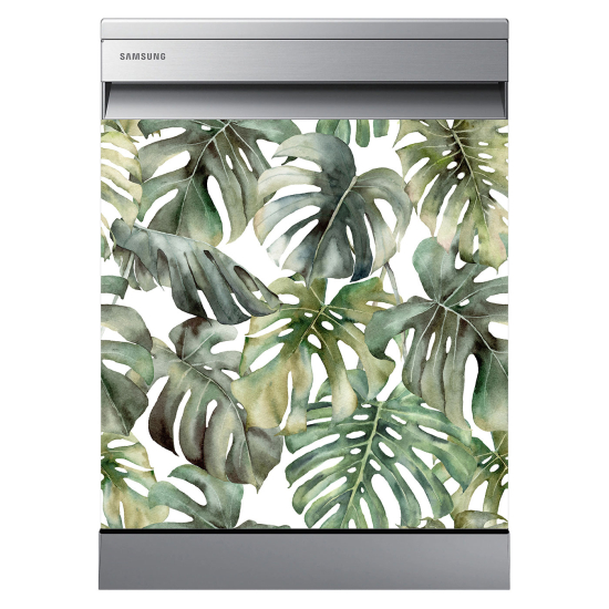 Stickers Lave vaisselle - Feuilles tropicales