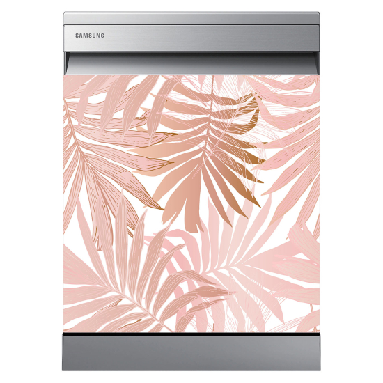 Stickers Lave vaisselle - Feuilles tropicales