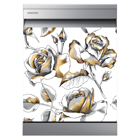 Stickers Lave vaisselle - Fleurs