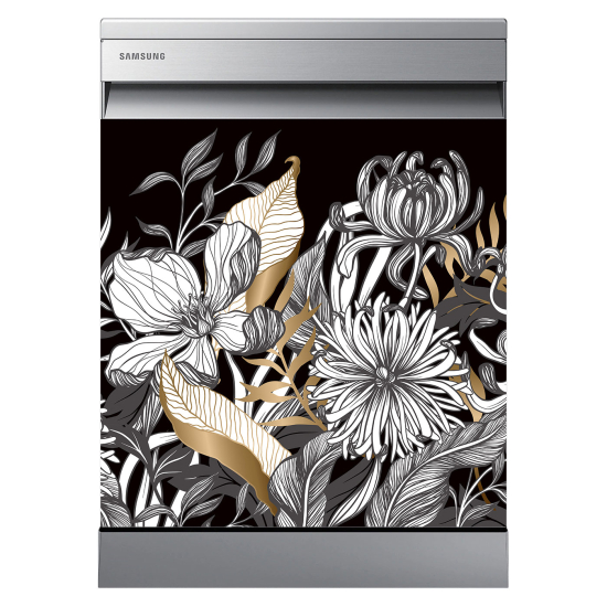 Stickers Lave vaisselle - Fleurs tropicales