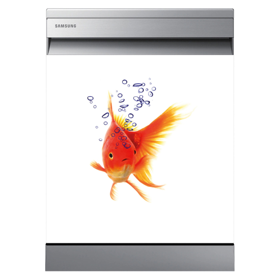 Stickers Lave vaisselle - Poisson rouge