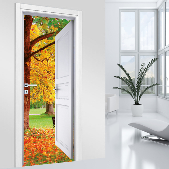 Stickers pour porte - Automne