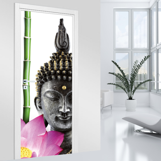 Stickers pour porte - Bouddha Zen