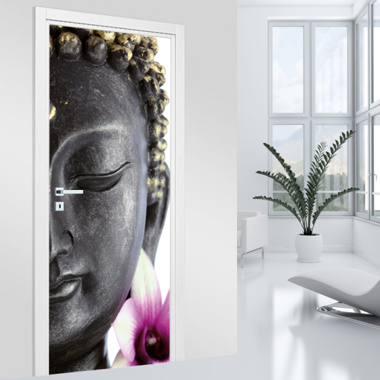 Stickers pour porte - Bouddha Zoom