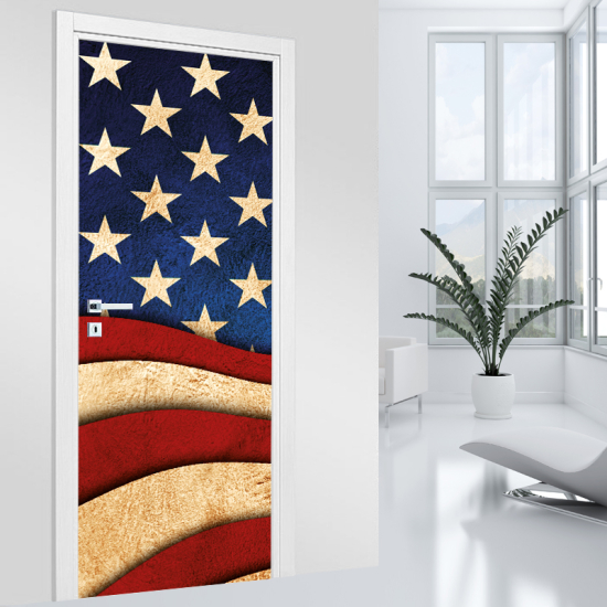 Stickers pour porte - Drapeau USA