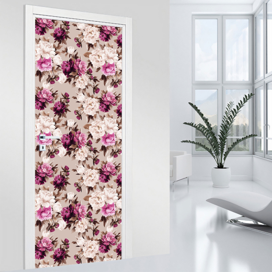 Stickers pour porte - Fleurs