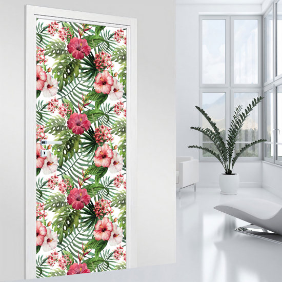 Stickers pour porte - Fleurs