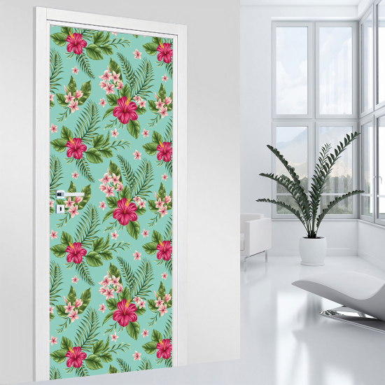 Stickers pour porte - Fleurs