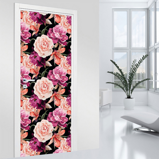 Stickers pour porte - Fleurs