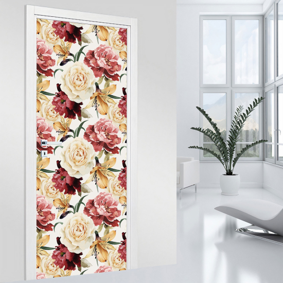 Stickers pour porte - Fleurs