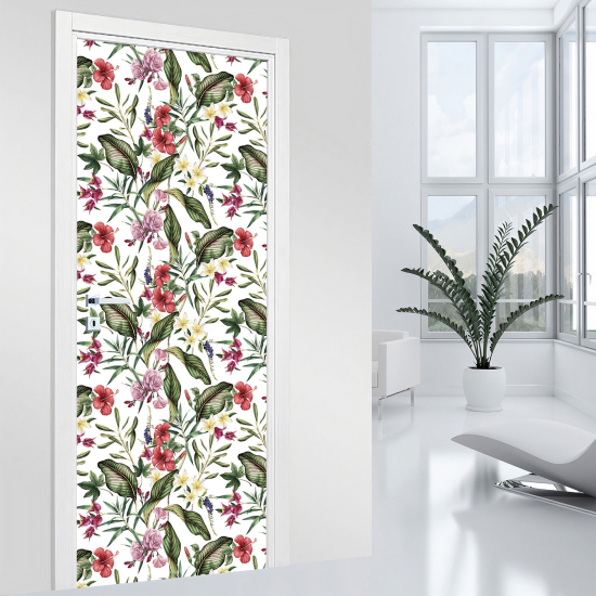 Stickers pour porte - Fleurs